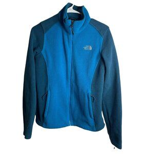 The North Face Womens Size S Apex Denali Full Zip Fleece Jacket Teal Blue